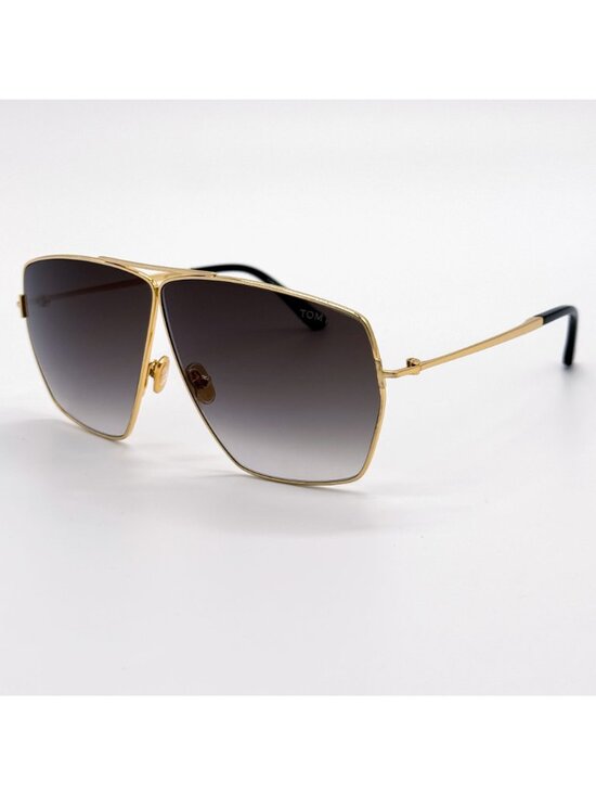 NEW TOM FORD STELLA TF1185 30B SUNGLASSES GOLD/BROWN UNISEX FT1185/S EYEWEAR main image 7